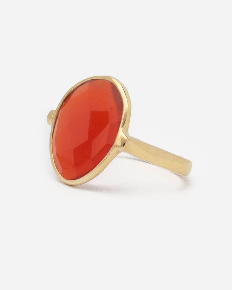 Ring Oval 17 mm - Red Onyx