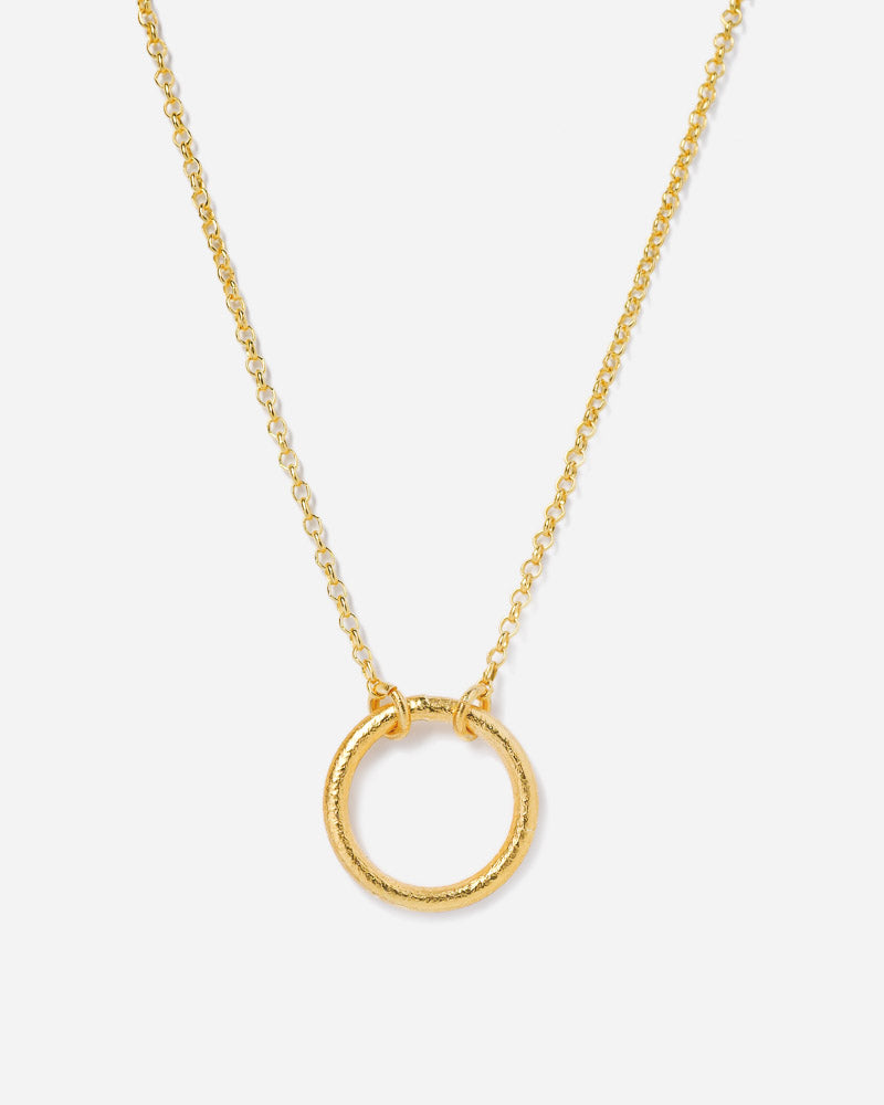 Halskette mit kleinem Ring vergoldet