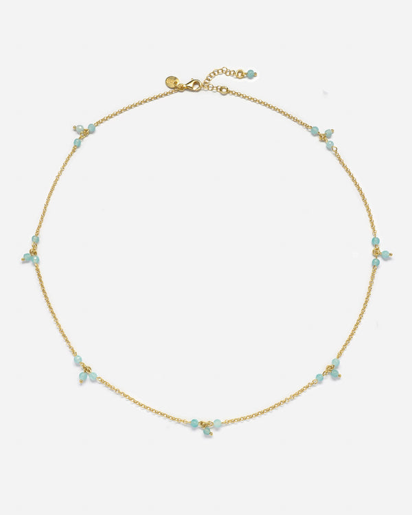 Halskette Beads mit türkiser Aqua Jade