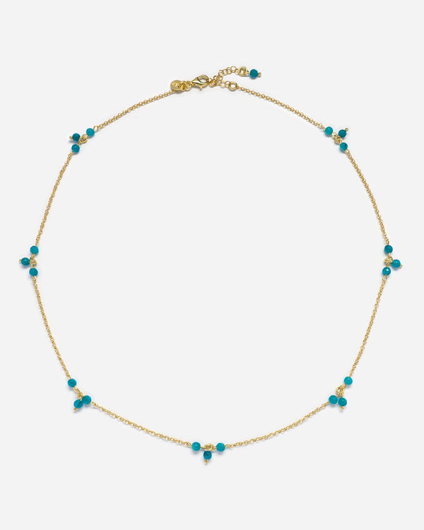 Halskette Beads mit blauem Jadestein