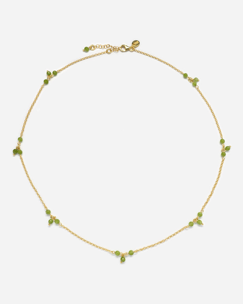 Halskette Beads mit grünem Peridot