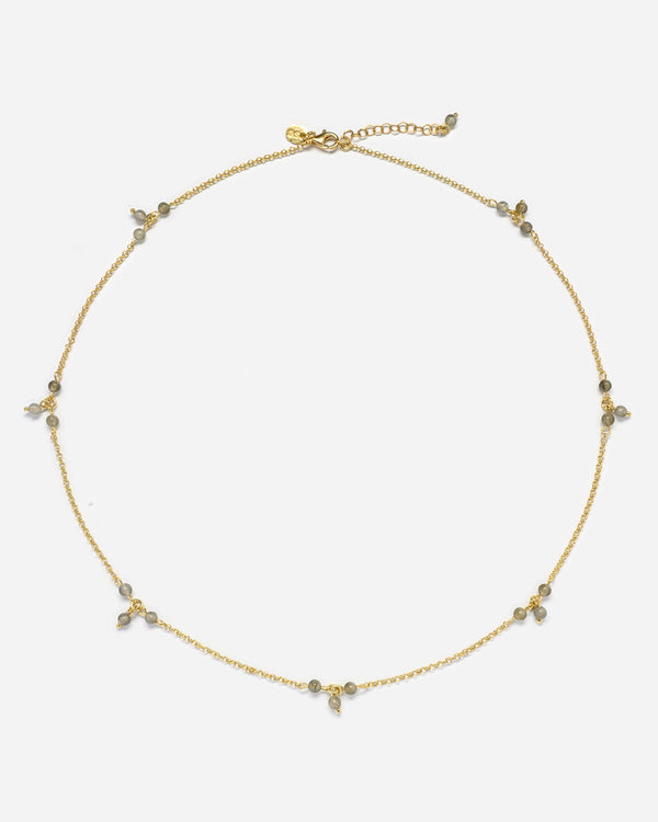 Halskette Beads mit grauem Labradorit