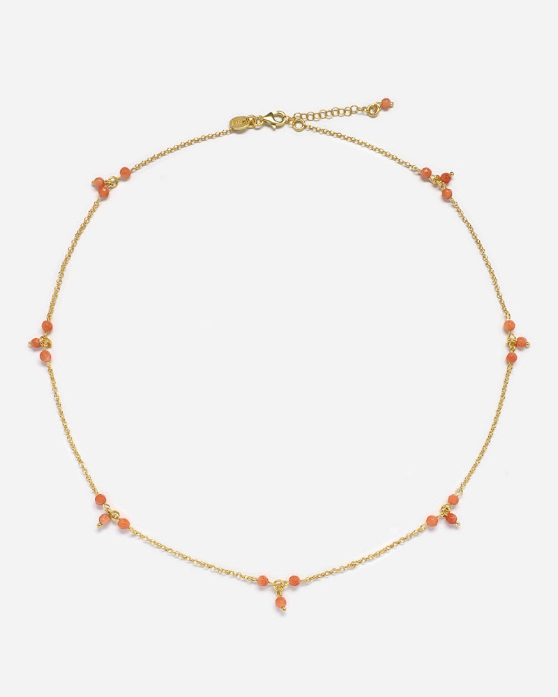 Halskette Beads mit oranger Jade