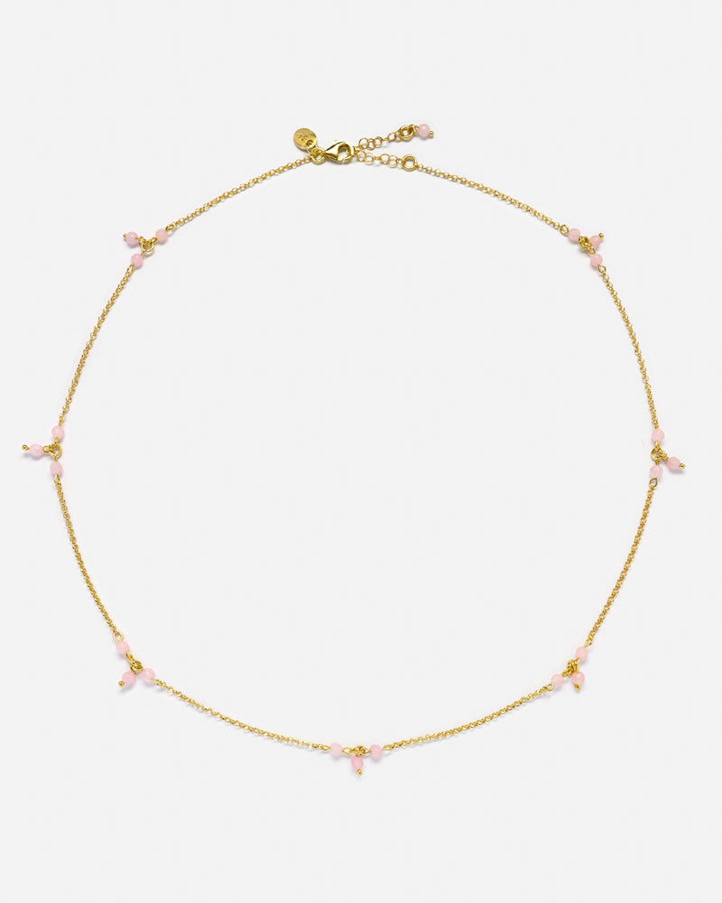 Halskette Beads mit Rosenquarz