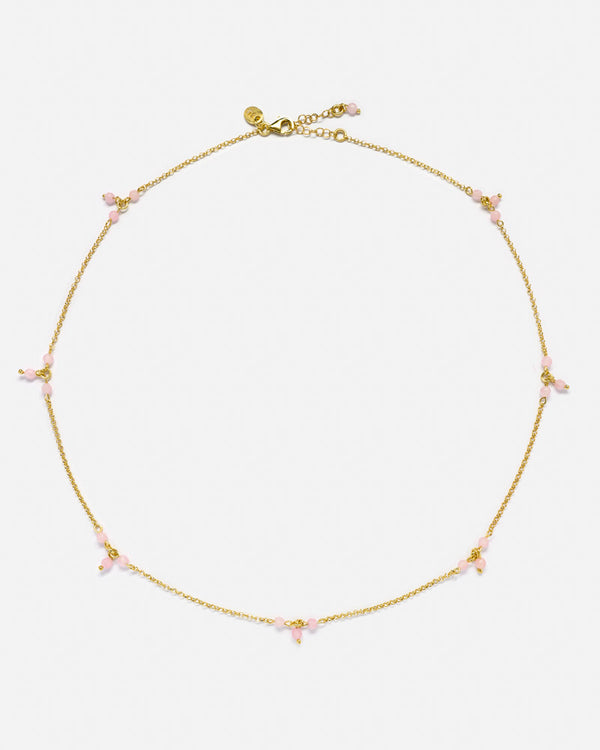Halskette Beads mit Rosenquarz