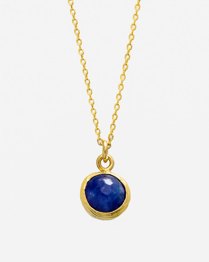 Halskette Globe 9 mm mit blauem Lapislazuli