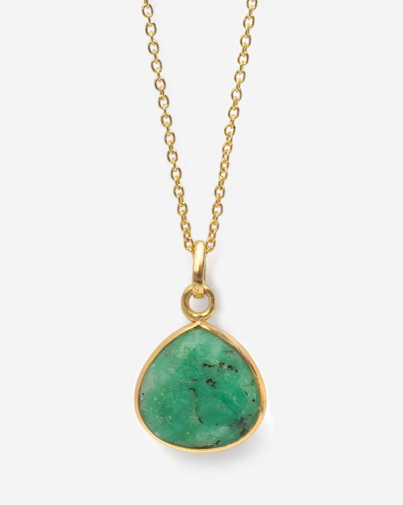 Halskette Flat Triangle Chrysoprase (Grün)