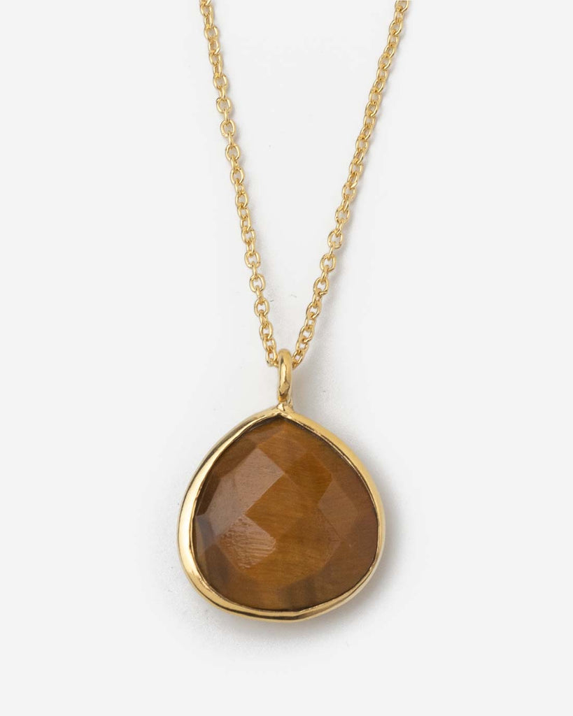 Halskette Flat Triangle Red Tiger Eye