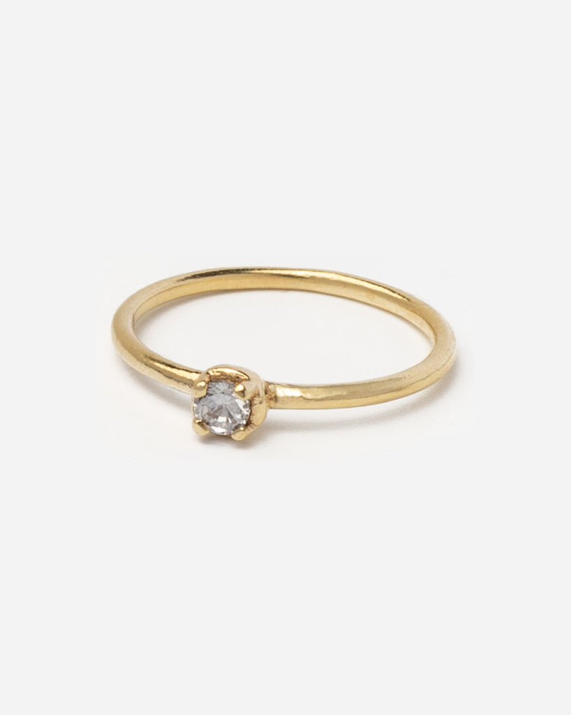 Ring mit Bergkristall 3 mm